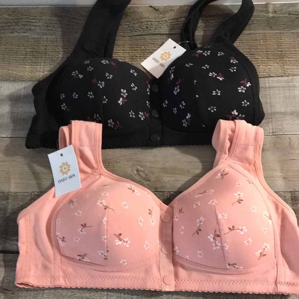DAISY BRA - 1- pink & 1-black size medium NWT, run small 32 A,B